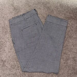 LOFT Classic “Devin Slim” Women’s Black and White Checkered Dress Pants